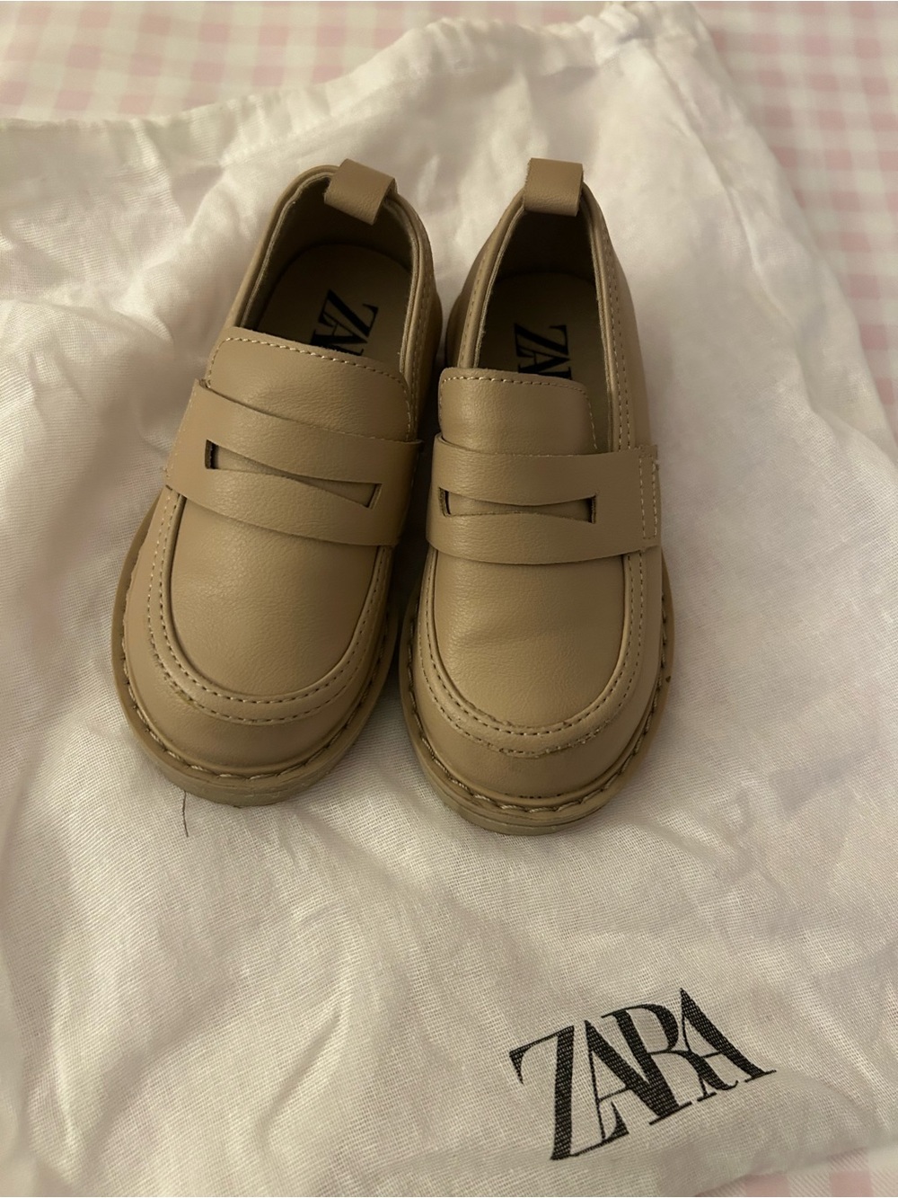 Zara Kids Tan Penny Loafers
